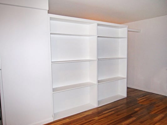 wall divider bookcase photo - 9