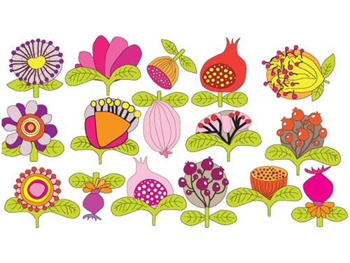 wall flower stickers for kids photo - 4