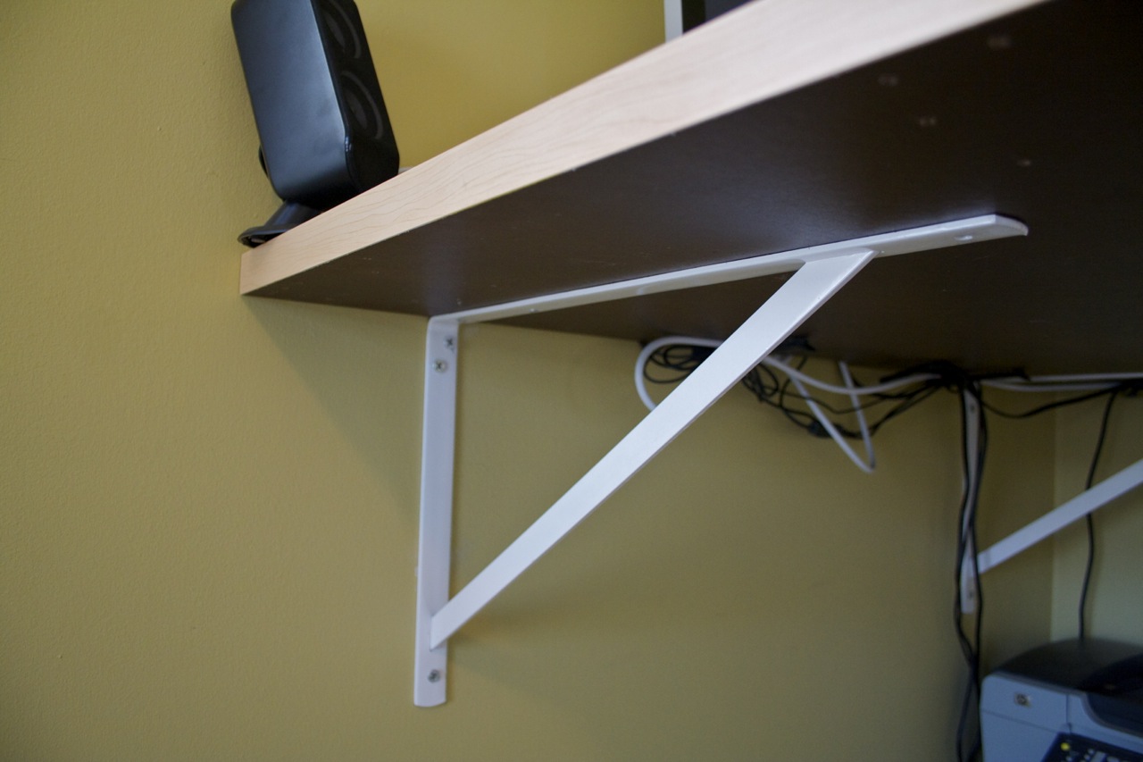 wall mounted desk brackets photo - 3