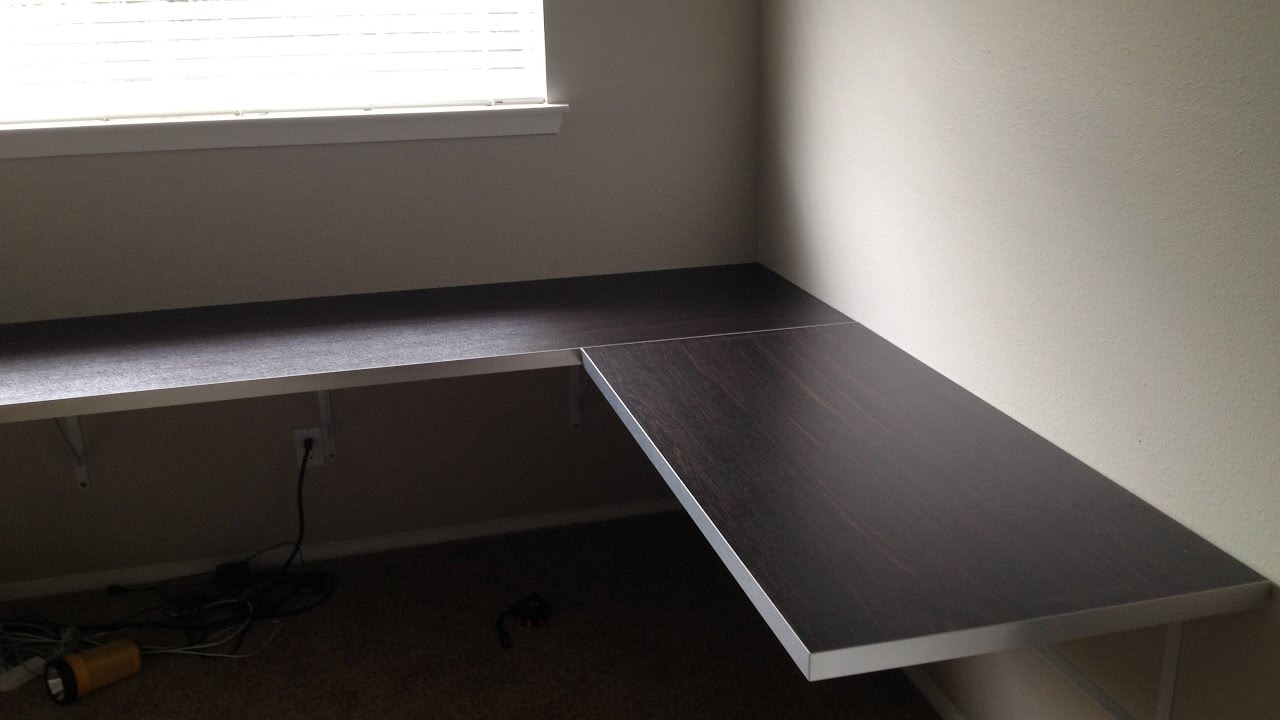 wall mounted desk build photo - 5