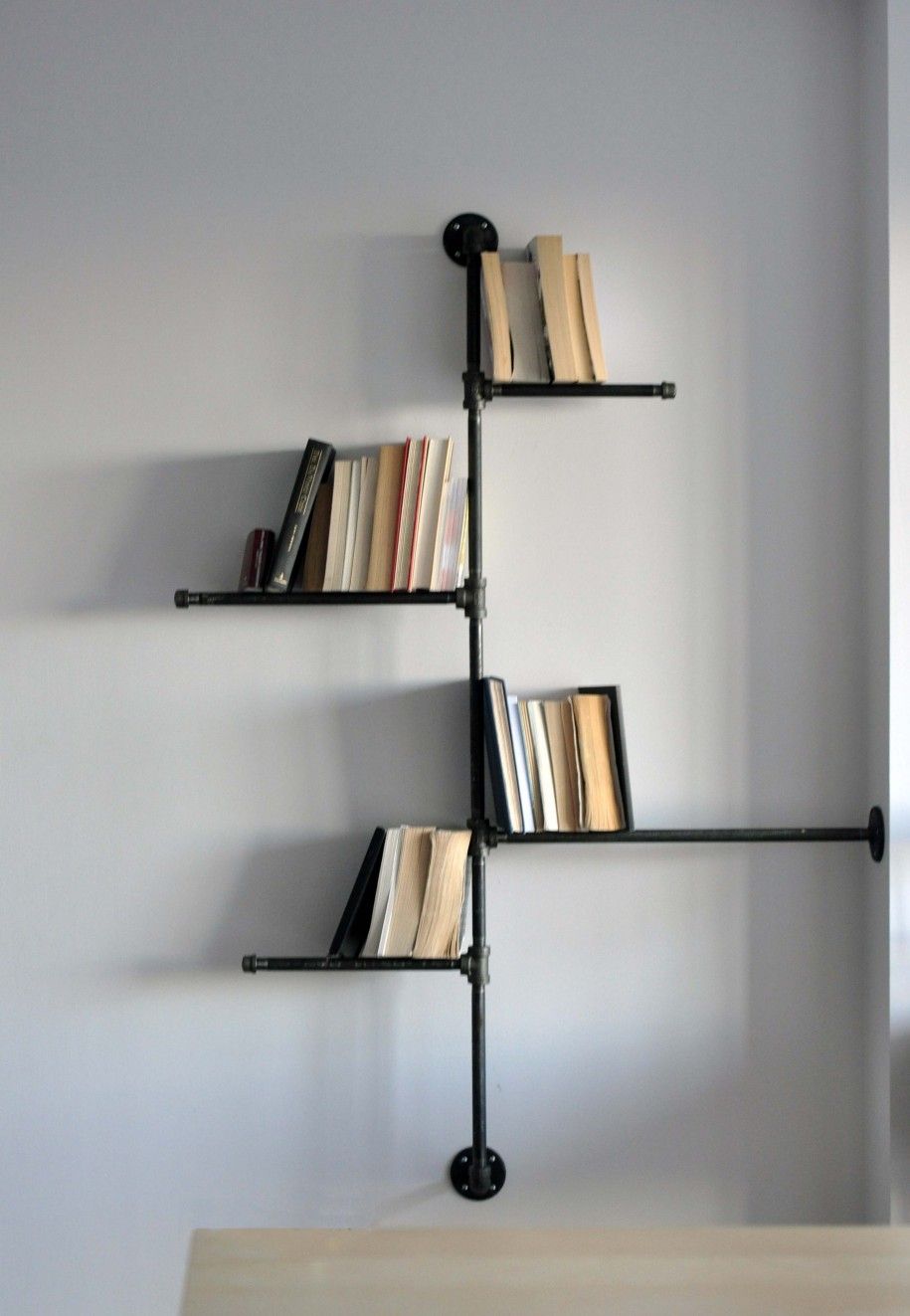 wall mounted shelves for books photo - 10
