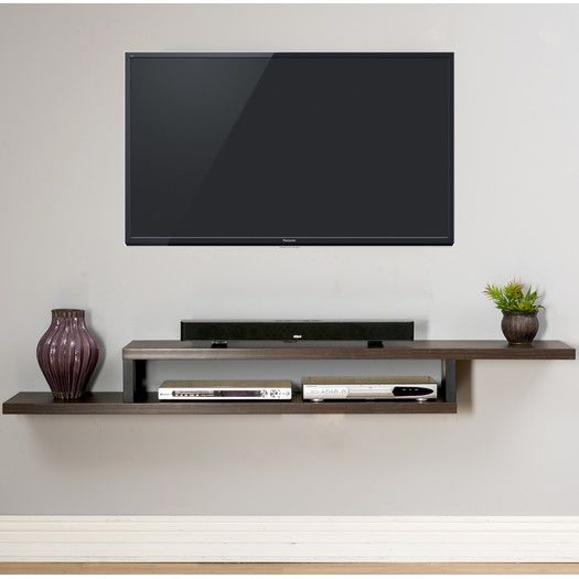 wall mounted shelves for tv photo - 6