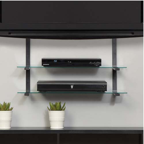 wall mounted shelves for tv photo - 8