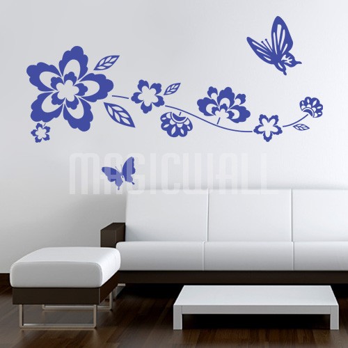 wall stickers flowers butterflies photo - 3