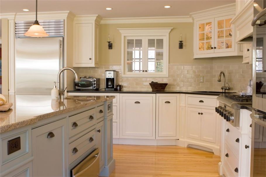 white kitchen cabinets design photo - 6