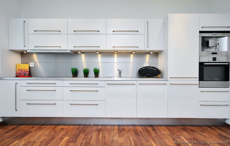 white kitchen cabinets design photo - 8