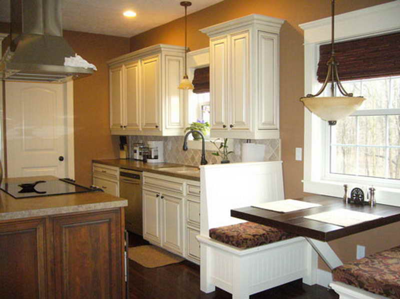 white kitchen cabinets floor color photo - 5