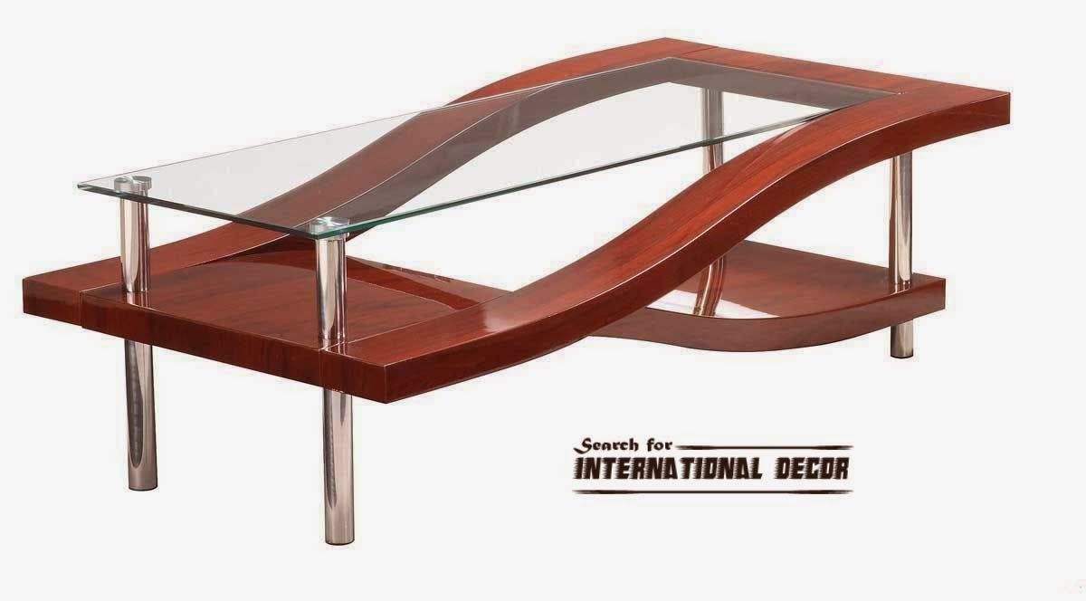 wood and glass coffee table designs photo - 4