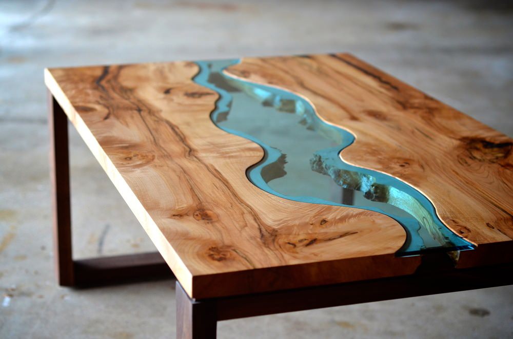wood and glass coffee table designs photo - 7
