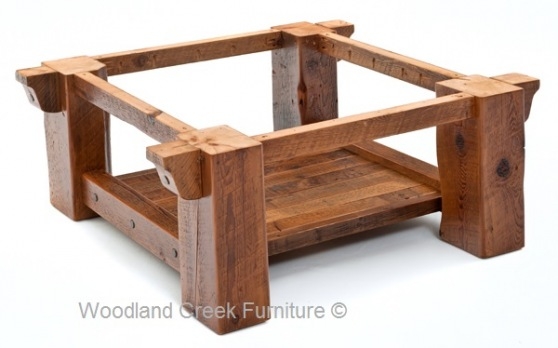 wood coffee table base only photo - 2