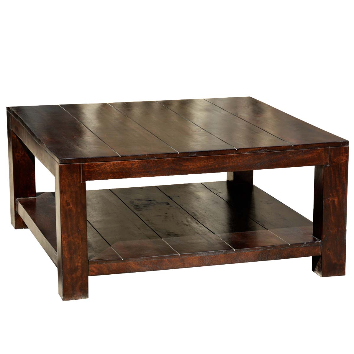 wood coffee table square photo - 3