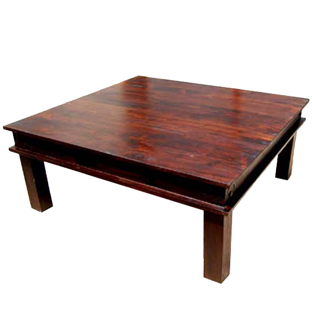 wood coffee table square photo - 7