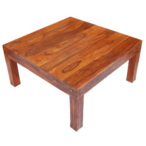 wood coffee table square photo - 9