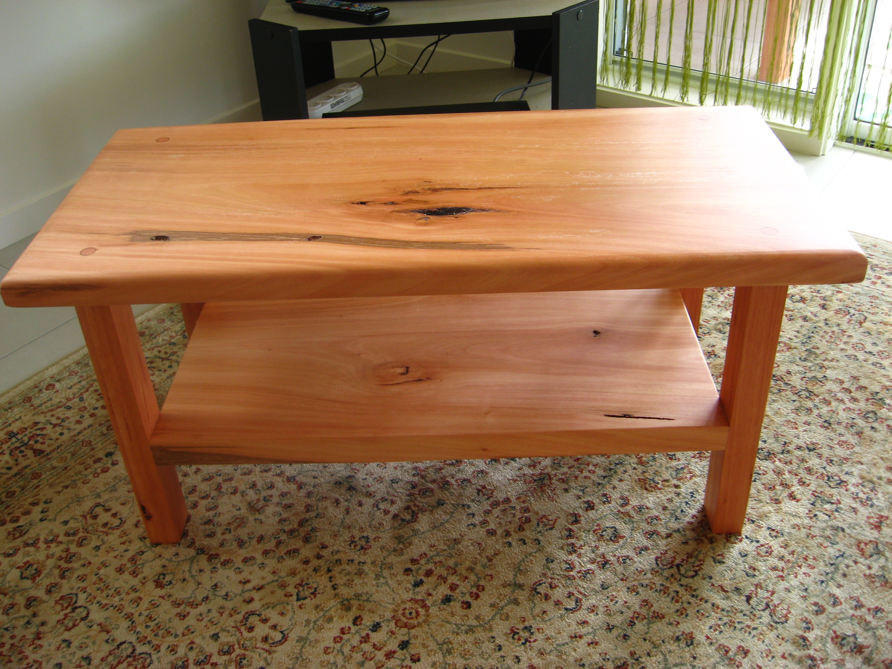 wooden coffee table design photo - 1