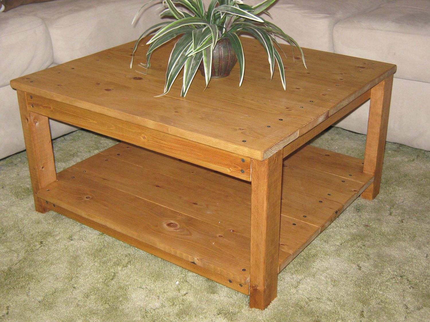 wooden coffee table design photo - 7