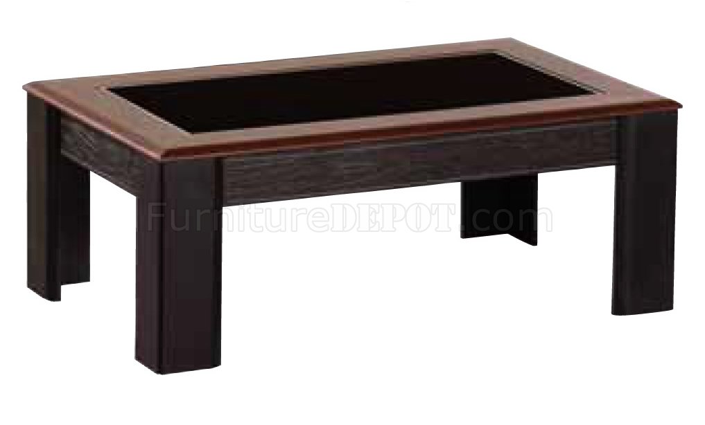 wooden coffee table designs with glass top photo - 8