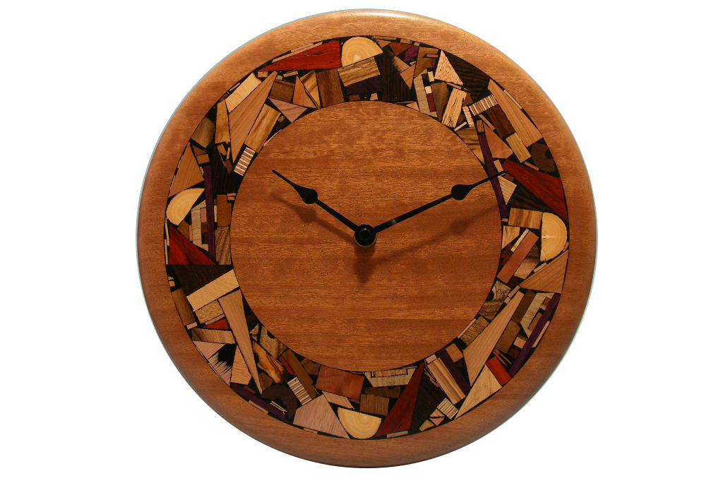 wooden decorative wall clock photo - 9