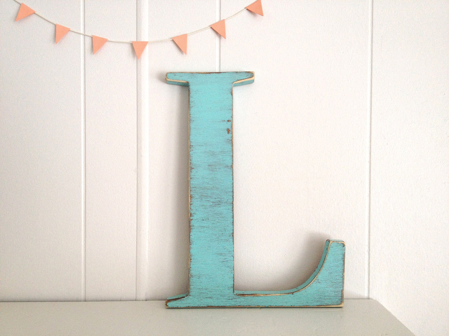 wooden decorative wall letters photo - 7