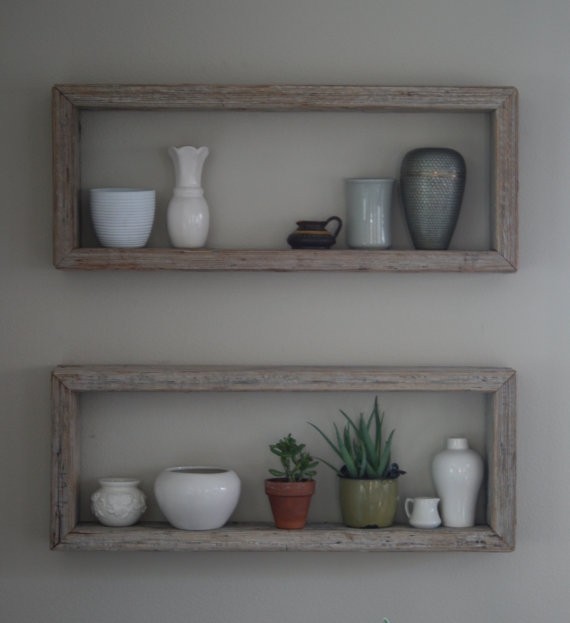 wooden decorative wall shelf photo - 9