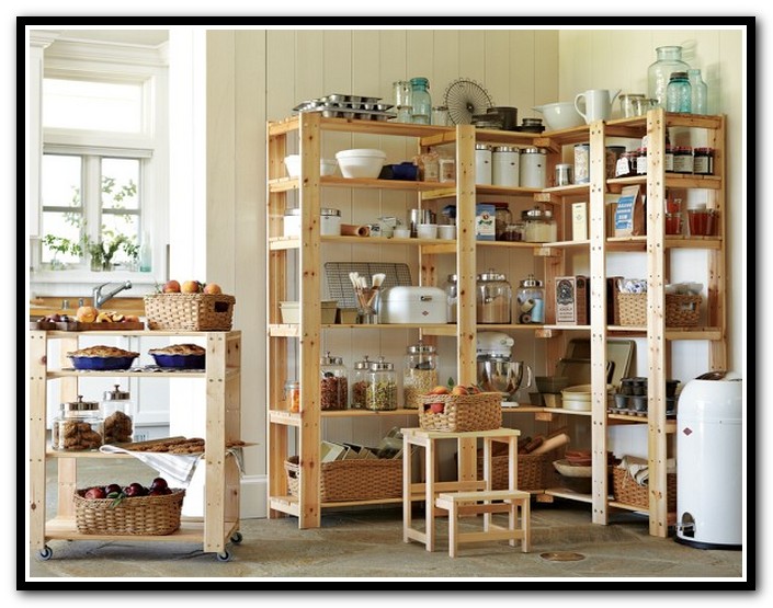 wooden pantry shelving systems photo - 9