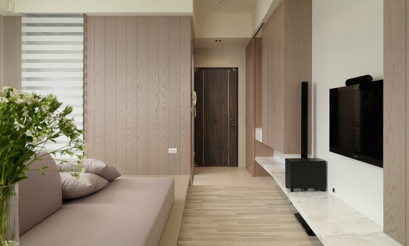 wooden wall design interior photo - 6