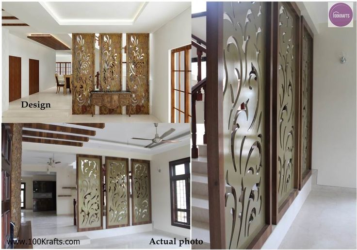 wooden wall partition designs photo - 10