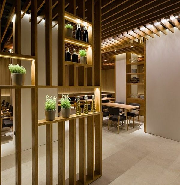 wooden wall partition designs photo - 9