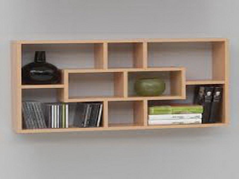 wooden wall shelf design photo - 3