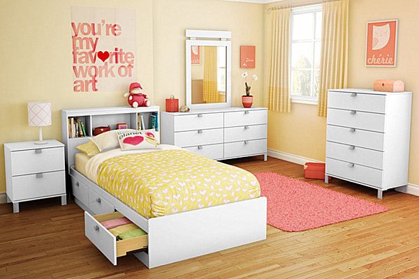 yellow bedroom furniture for girls photo - 2
