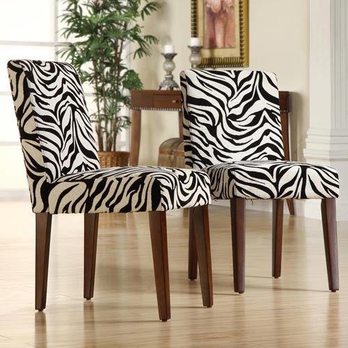 zebra kitchen chairs photo - 5